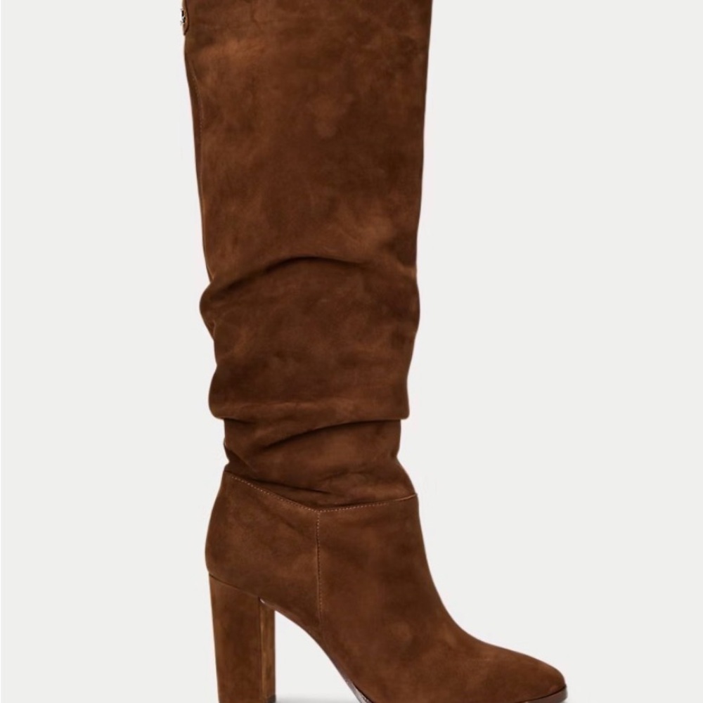 Lauren Ralph Lauren Suede Block Heel Boots